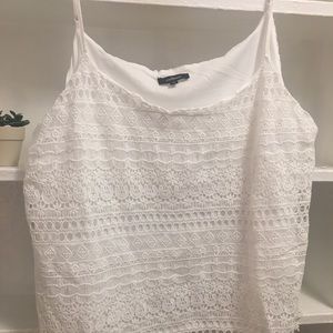 White tank top with cute details